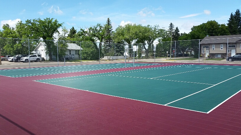 City of Brooks AB, 2 full size tennis courts, 2017 Alberta Summer Games