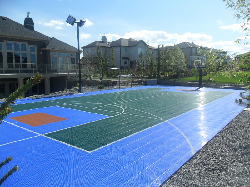 Sport Court 35' x 65' outdoor multi-use backyard game court.