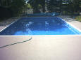 Another pool with Sportgrid deck tiles, Calgary, Alberta