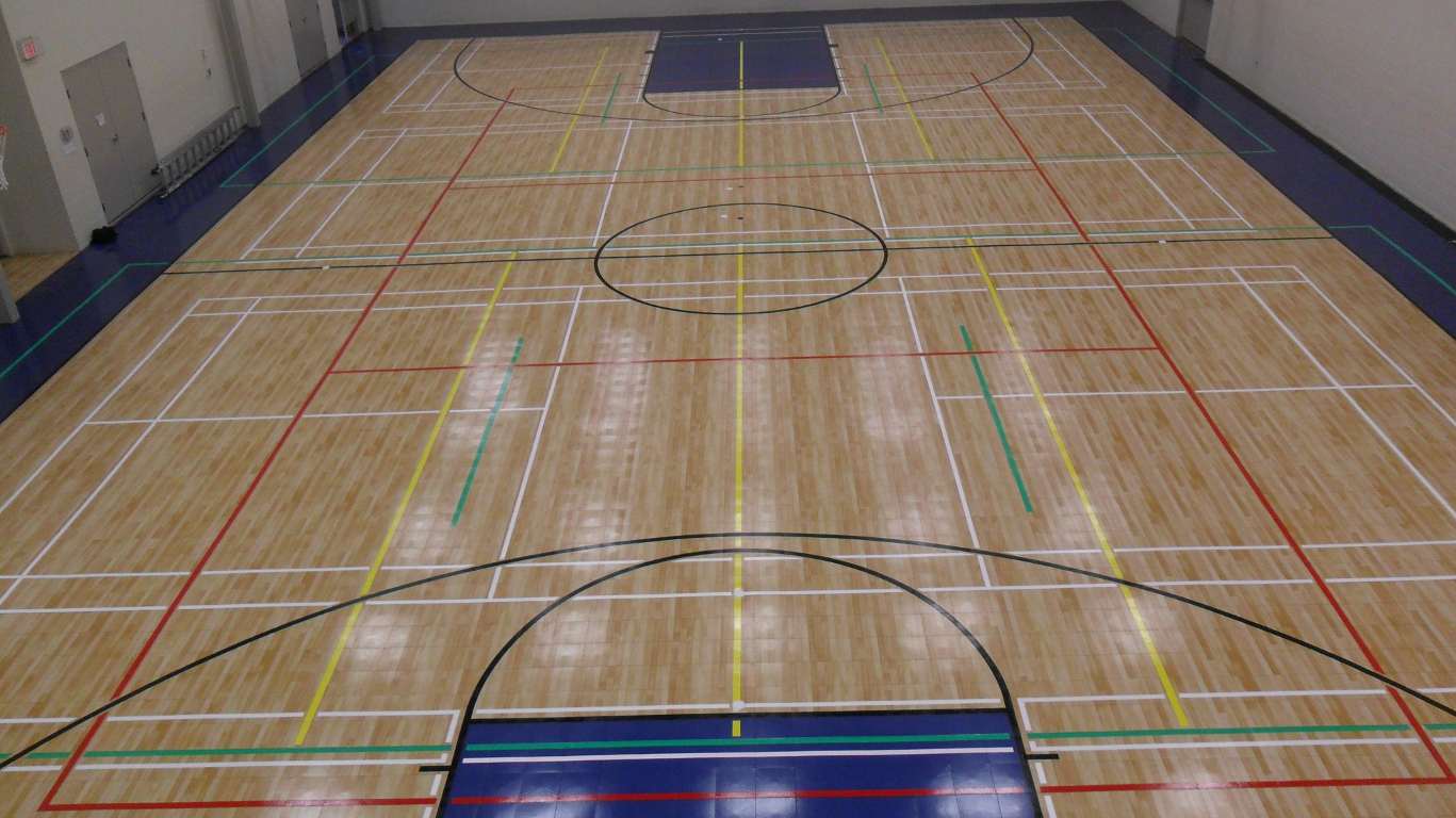 Bible camp gym floor